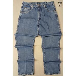 Wrangler (36x38) Cowboy Cut Straight Leg Blue Denim Jeans